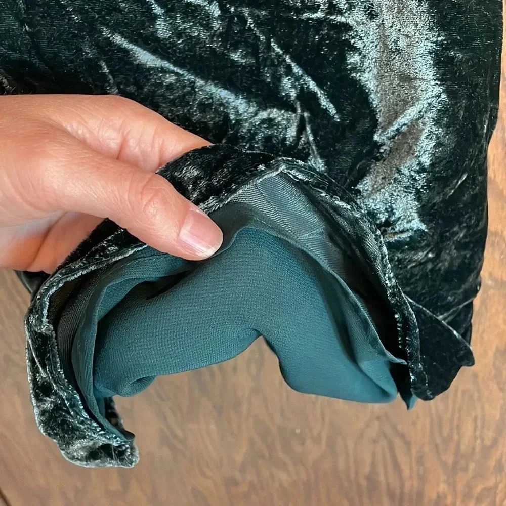 Loft Emerlad Velvet Top XS - Picture 3 of 5